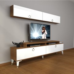 Decoraktiv Ekoflex 5 Mdf Gold Tv Ünitesi Tv Sehpası Ceviz - Beyaz