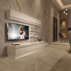 Decoraktiv Eko 5B Mdf Std Tv Ünitesi Tv Sehpası Parlak Beyaz