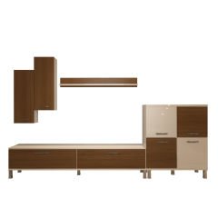 Decoraktiv Eko 6 Slm Std Krom Ayaklı Tv Ünitesi Tv Sehpası Beyaz - Ceviz