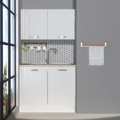 Decoraktiv Mini 100 MDF Hazır Mutfak Dolabı Parlak Beyaz