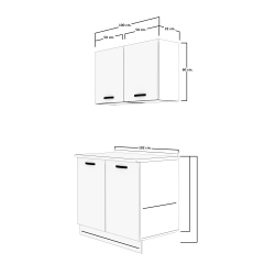 Decoraktiv Mini 100 MDF Hazır Mutfak Dolabı Pera