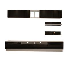 Decoraktiv Trendstyle 5220S Slm Tv Ünitesi Tv Sehpası Beyaz - Siyah