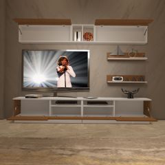 Decoraktiv Trendstyle 5220S Slm Tv Ünitesi Tv Sehpası Beyaz - Ceviz