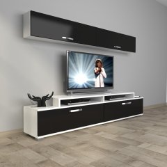 Decoraktiv Ekoflex 5 Slm Tv Ünitesi Tv Sehpası Beyaz - Siyah