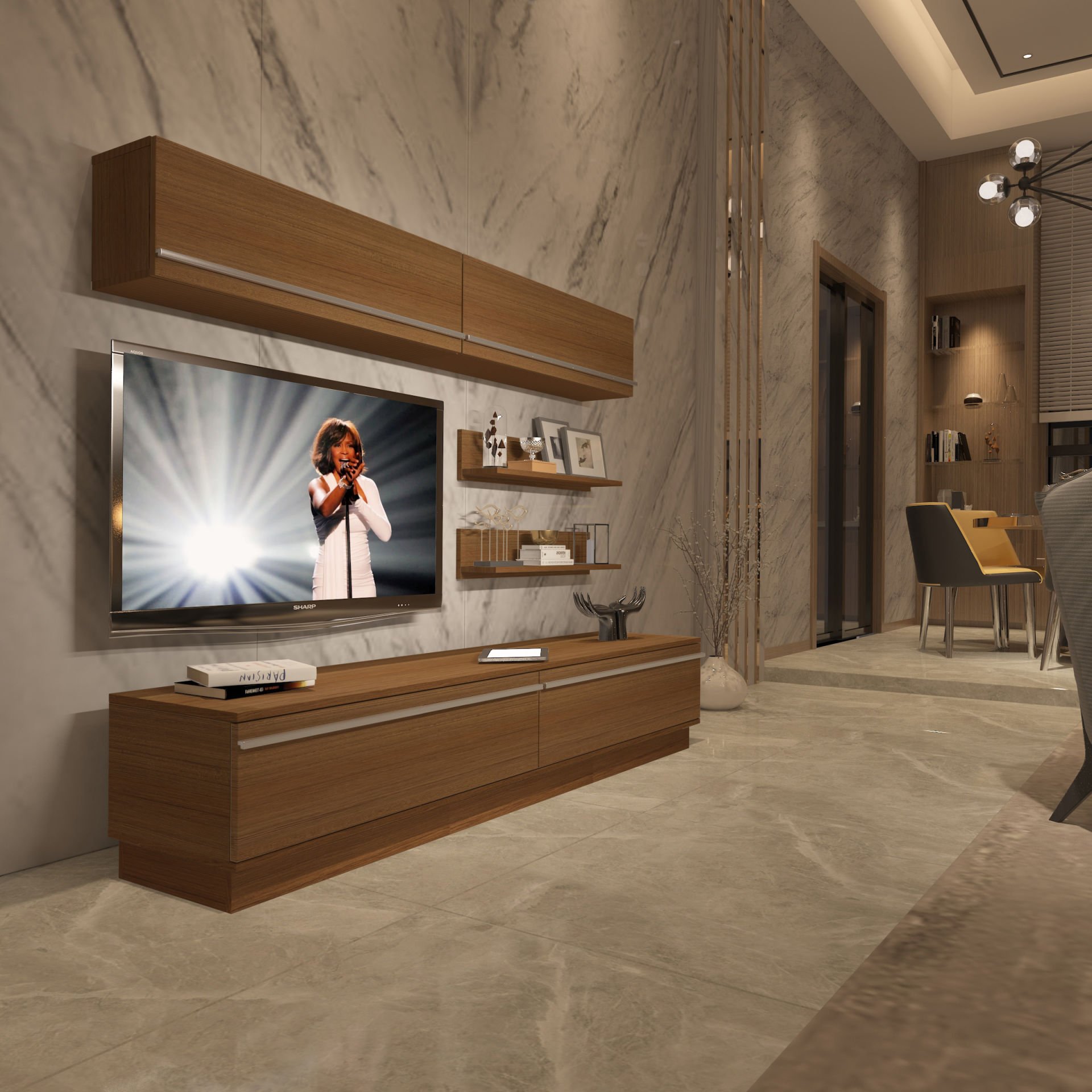 Decoraktiv Eko 5B Mdf Std Tv Ünitesi Tv Sehpası Ceviz