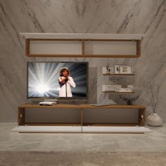 Decoraktiv Eko 5B Mdf Std Tv Ünitesi Tv Sehpası Ceviz - Beyaz