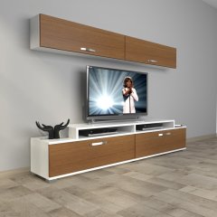 Decoraktiv Ekoflex 5 Slm Tv Ünitesi Tv Sehpası Beyaz - Ceviz