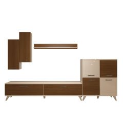 Decoraktiv Eko 6 Slm Std Retro Tv Ünitesi Tv Sehpası Beyaz - Ceviz