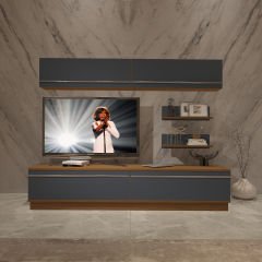 Decoraktiv Eko 5B Mdf Std Tv Ünitesi Tv Sehpası Ceviz - Antrasit