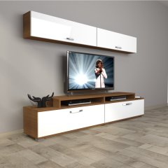 Decoraktiv Ekoflex 5 Slm Tv Ünitesi Tv Sehpası Ceviz - Beyaz