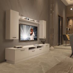 Decoraktiv Trendstyle 5220D Mdf Tv Ünitesi Tv Sehpası Parlak Beyaz