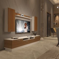 Decoraktiv Trendstyle 5220D Mdf Tv Ünitesi Tv Sehpası Beyaz - Ceviz