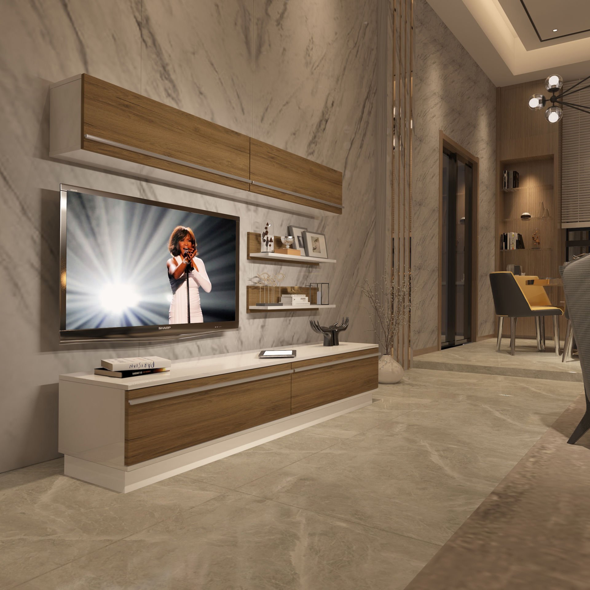Decoraktiv Eko 5B Mdf Std Tv Ünitesi Tv Sehpası Beyaz - Pera