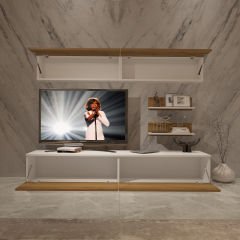 Decoraktiv Eko 5B Mdf Std Tv Ünitesi Tv Sehpası Beyaz - Pera