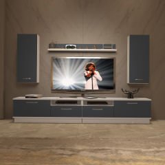 Decoraktiv Trendstyle 5220D Mdf Tv Ünitesi Tv Sehpası Beyaz - Antrasit