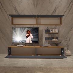 Decoraktiv Eko 5B Mdf Std Tv Ünitesi Tv Sehpası Pera - Antrasit