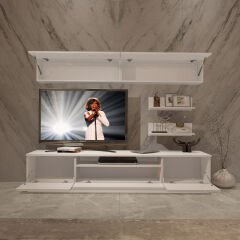 Decoraktiv Trendstyle 5 Mdf Tv Ünitesi Tv Sehpası Parlak Beyaz