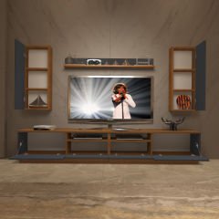 Decoraktiv Trendstyle 5220D Mdf Tv Ünitesi Tv Sehpası Ceviz - Antrasit
