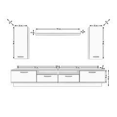 Decoraktiv Trendstyle 5220D Mdf Tv Ünitesi Tv Sehpası Pera - Beyaz
