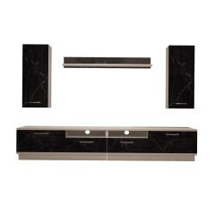 Decoraktiv Trendstyle 5220D Mdf Tv Ünitesi Tv Sehpası Beyaz - Siyah Mermer