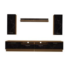 Decoraktiv Trendstyle 5220D Mdf Tv Ünitesi Tv Sehpası Pera - Siyah Mermer