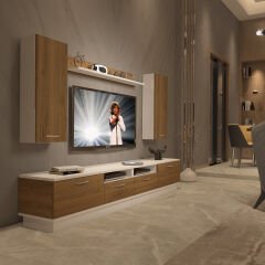 Decoraktiv Trendstyle 5220D Mdf Tv Ünitesi Tv Sehpası Beyaz - Pera