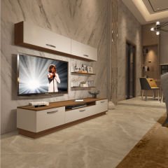 Decoraktiv Trendstyle 5 Mdf Tv Ünitesi Tv Sehpası Ceviz - Beyaz