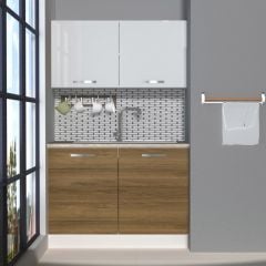 Decoraktiv Mini 120 MDF Hazır Mutfak Dolabı Pera - Beyaz