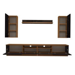 Decoraktiv Trendstyle 5220D Mdf Tv Ünitesi Tv Sehpası Ceviz - Siyah Mermer