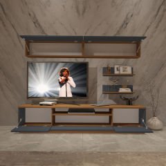 Decoraktiv Trendstyle 5 Mdf Tv Ünitesi Tv Sehpası Ceviz - Antrasit