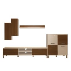 Decoraktiv Eko 6 Slm Dvd Krom Ayaklı Tv Ünitesi Tv Sehpası Beyaz - Ceviz