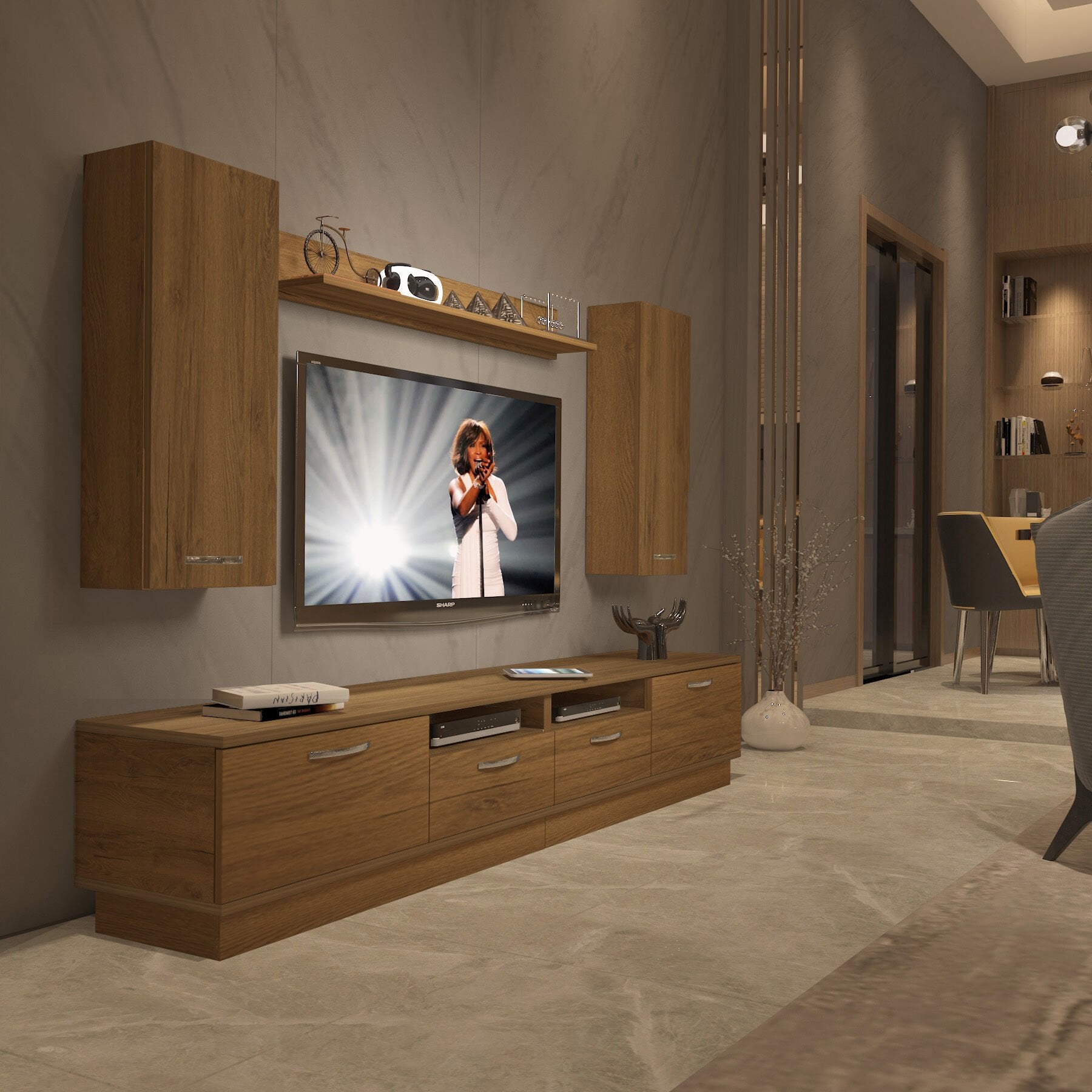 Decoraktiv Trendstyle 5220D Mdf Tv Ünitesi Tv Sehpası Pera