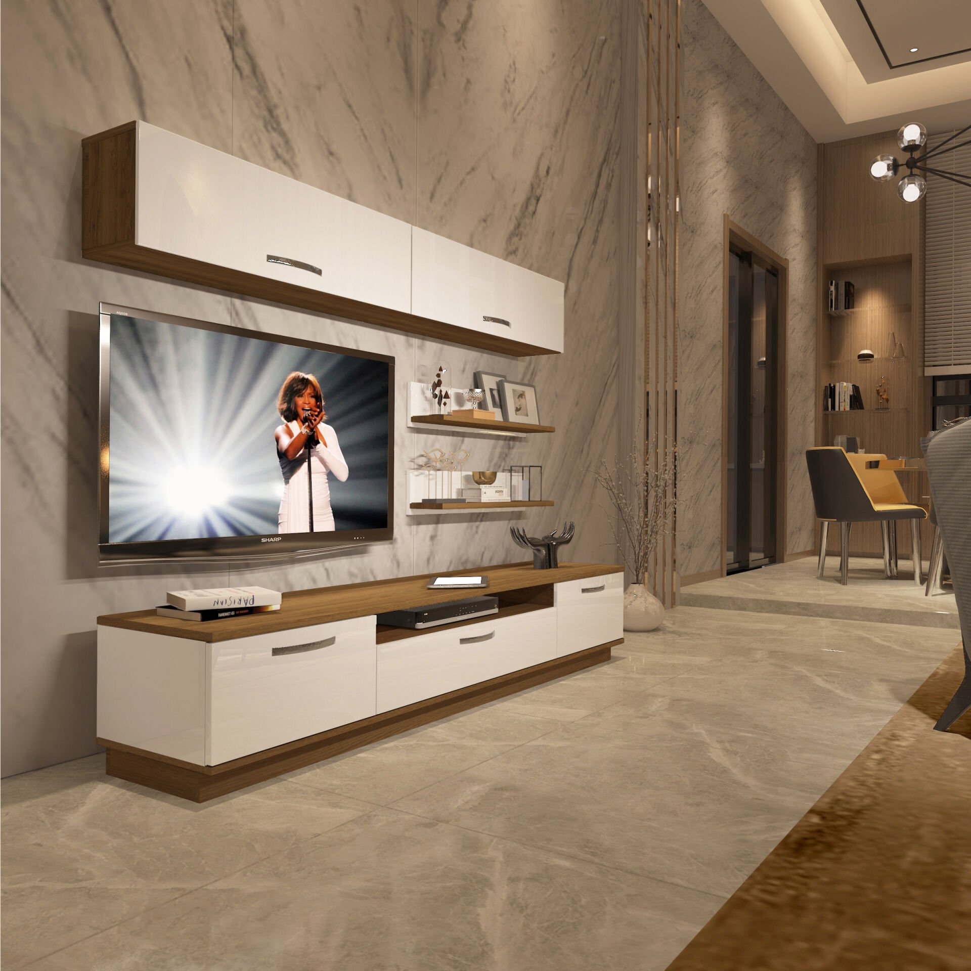 Decoraktiv Trendstyle 5 Mdf Tv Ünitesi Tv Sehpası Pera - Beyaz