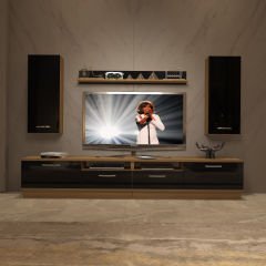 Decoraktiv Trendstyle 5220D Mdf Tv Ünitesi Tv Sehpası Pera - Siyah