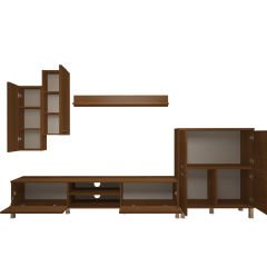 Decoraktiv Eko 6 Slm Dvd Krom Ayaklı Tv Ünitesi Tv Sehpası Ceviz
