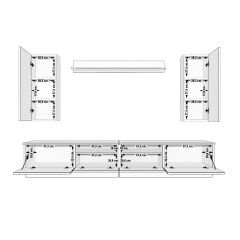 Decoraktiv Trendstyle 5220DS Mdf Tv Ünitesi Tv Sehpası Parlak Beyaz
