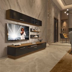 Decoraktiv Trendstyle 5 Mdf Tv Ünitesi Tv Sehpası Pera - Siyah