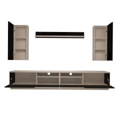 Decoraktiv Trendstyle 5220DS Mdf Tv Ünitesi Tv Sehpası Beyaz - Siyah