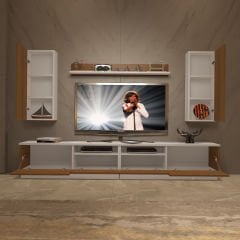 Decoraktiv Trendstyle 5220DS Mdf Tv Ünitesi Tv Sehpası Beyaz - Ceviz