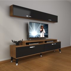 Decoraktiv Ekoflex 5 Slm Silver Tv Ünitesi Tv Sehpası Ceviz - Siyah