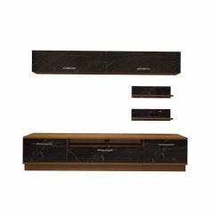 Decoraktiv Trendstyle 5 Mdf Tv Ünitesi Tv Sehpası Ceviz - Siyah Mermer
