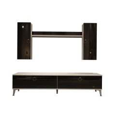 Decoraktiv Eko 7 Mdf Std Gold Tv Ünitesi Tv Sehpası Beyaz - Siyah
