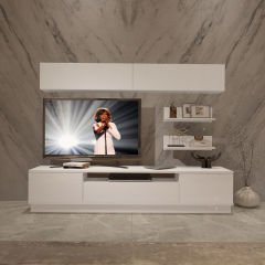 Decoraktiv Trendstyle 5S Mdf Tv Ünitesi Tv Sehpası Parlak Beyaz
