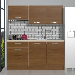 Decoraktiv Naturel 160 MDF Hazır Mutfak Dolabı Ceviz