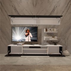Decoraktiv Trendstyle 5S Mdf Tv Ünitesi Tv Sehpası Beyaz - Siyah