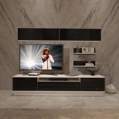 Decoraktiv Trendstyle 5S Mdf Tv Ünitesi Tv Sehpası Beyaz - Siyah