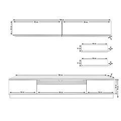 Decoraktiv Trendstyle 5S Mdf Tv Ünitesi Tv Sehpası Beyaz - Siyah