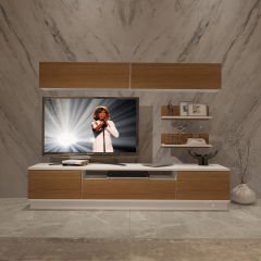 Decoraktiv Trendstyle 5S Mdf Tv Ünitesi Tv Sehpası Beyaz - Ceviz