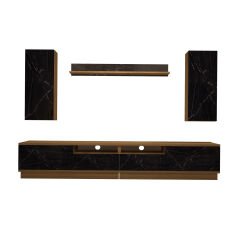 Decoraktiv Trendstyle 5220DS Mdf Tv Ünitesi Tv Sehpası Pera - Siyah Mermer