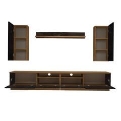 Decoraktiv Trendstyle 5220DS Mdf Tv Ünitesi Tv Sehpası Pera - Siyah Mermer